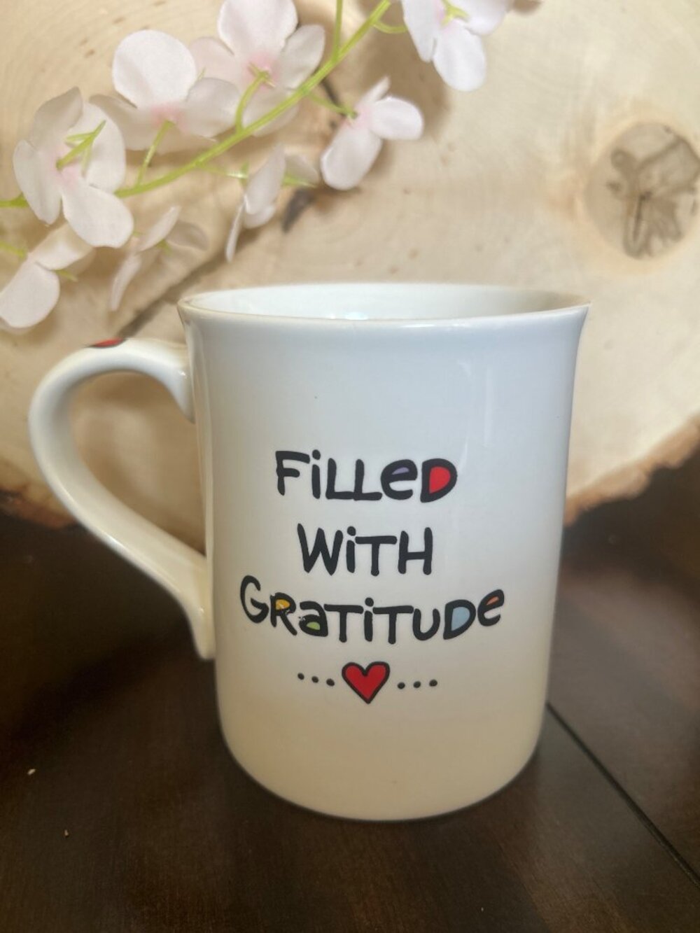 Our Name Is Mud Thank You Mug With Gratitude & Heart Design Dishwasher Safe - Picture 2 of 10